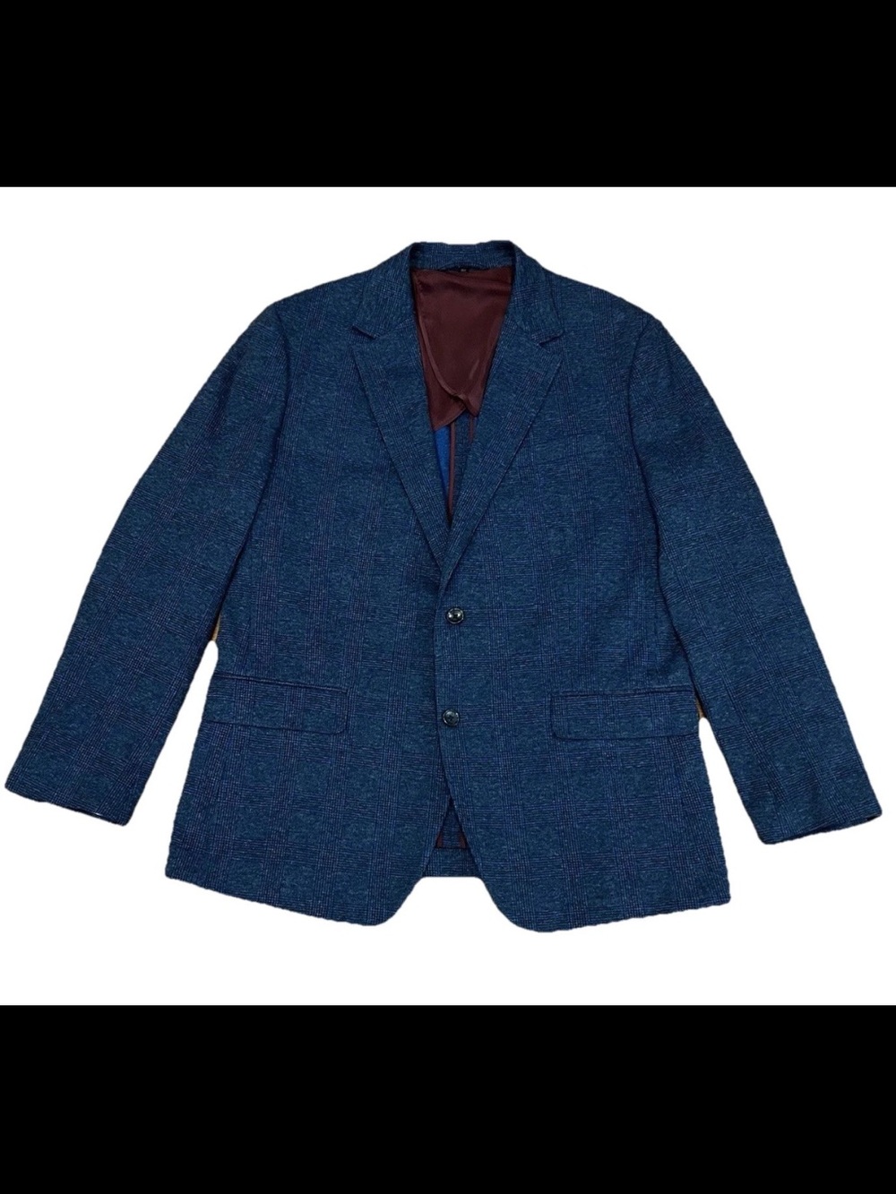 Bonobos Sport Coat Men’s 44R Navy Wales Check Pattern Modern Slim Fit